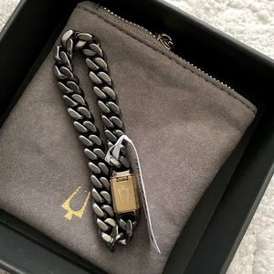 Unique mens bracelet with a touch of gold